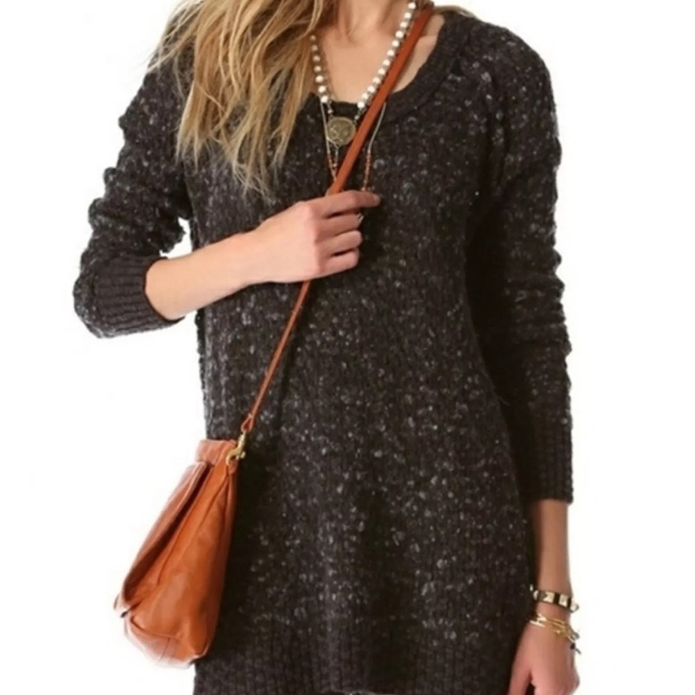 Free People Jeepster Marled Knit Oversized Sweater